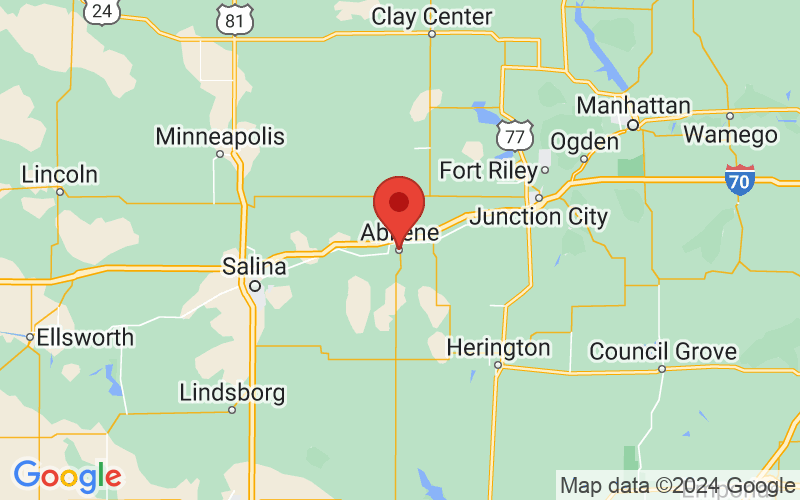 Map of Abilene, KS US