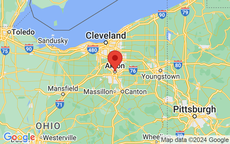 Map of Akron, Ohio