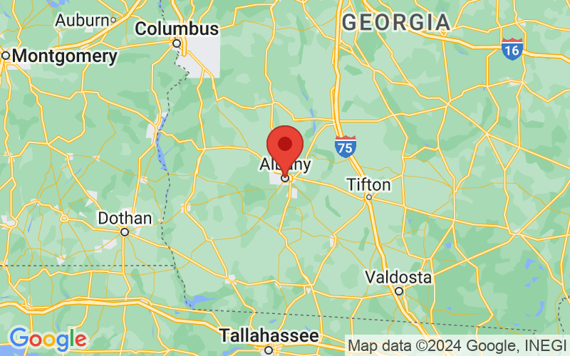 Map of Albany, Georgia