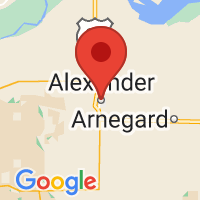 Map of Alexander, ND US