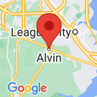 Map of Alvin, TX US