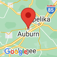 Map of Auburn, AL US