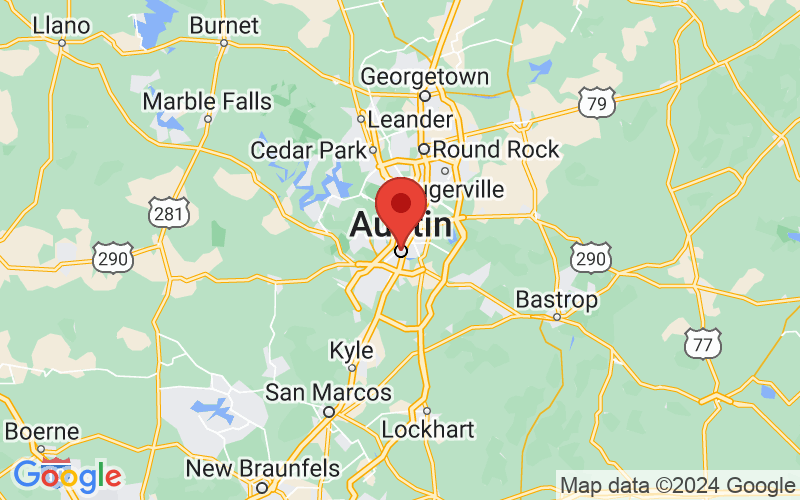 Map of Austin, TX US