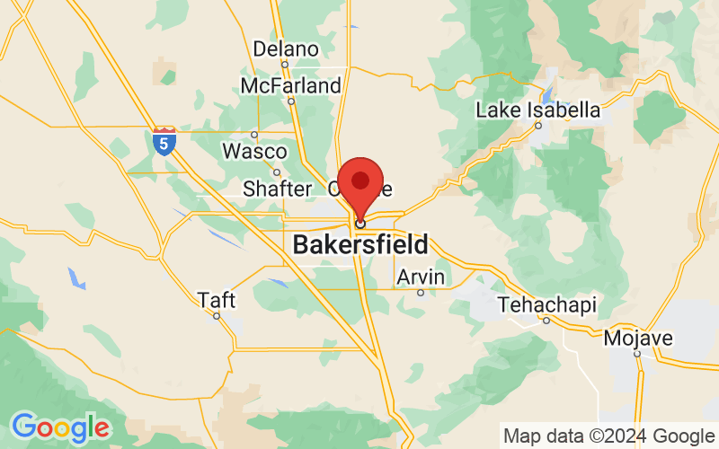 Map of Bakersfield, CA US