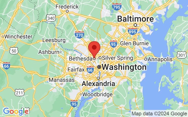 Map of Bethesda, MD US