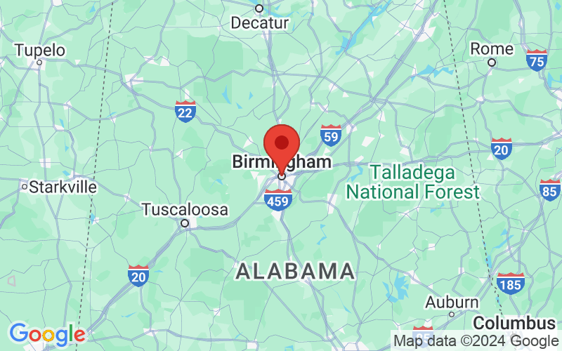 Map of Birmingham, Alabama