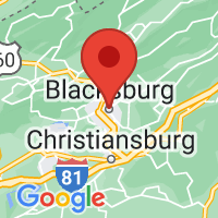 Map of Blacksburg, VA US