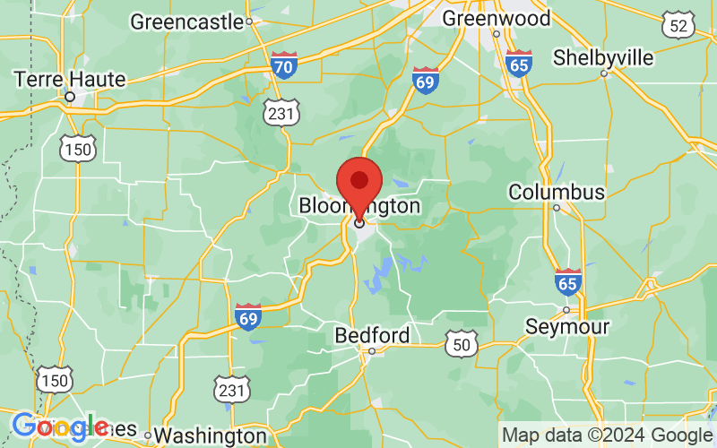 Map of Bloomington, IN US