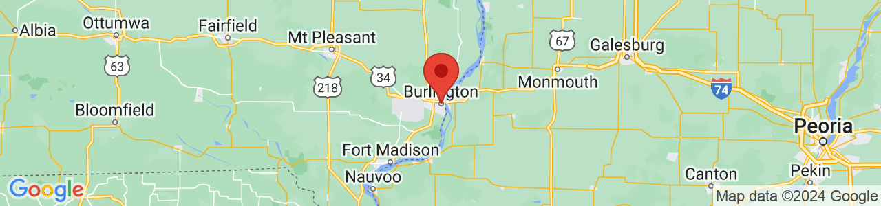Map of Burlington, IA US