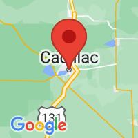 Map of Cadillac, MI US