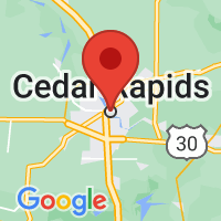 Map of Cedar Rapids, IA US