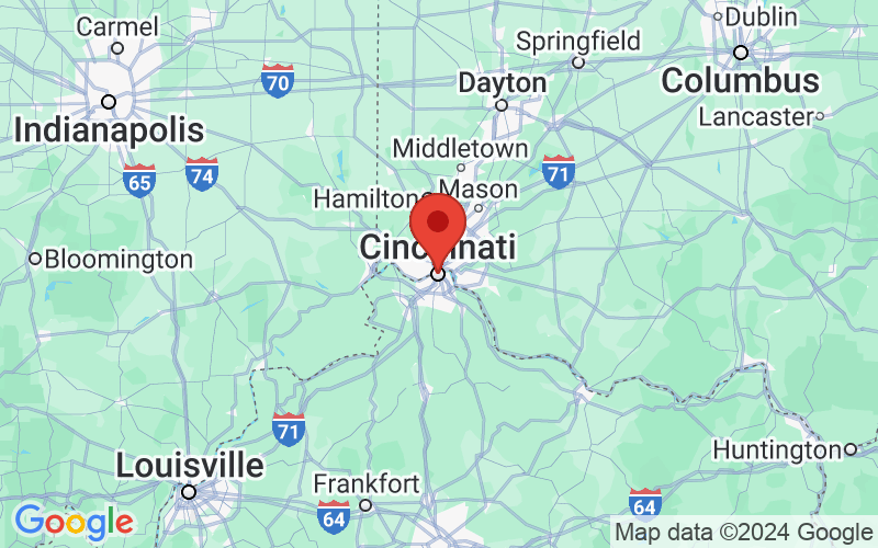 Map of Cincinnati, Ohio