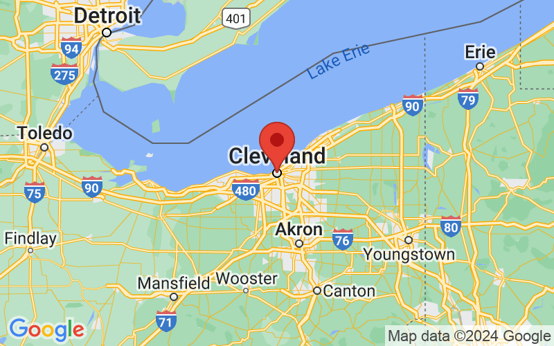Map of Cleveland, Ohio