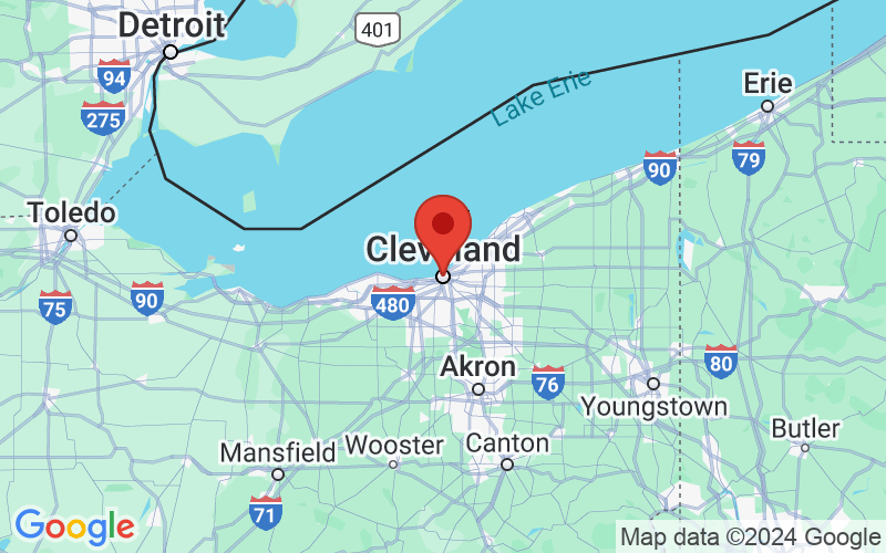 Map of Cleveland, Ohio