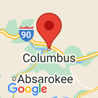 Map of Columbus, MT US