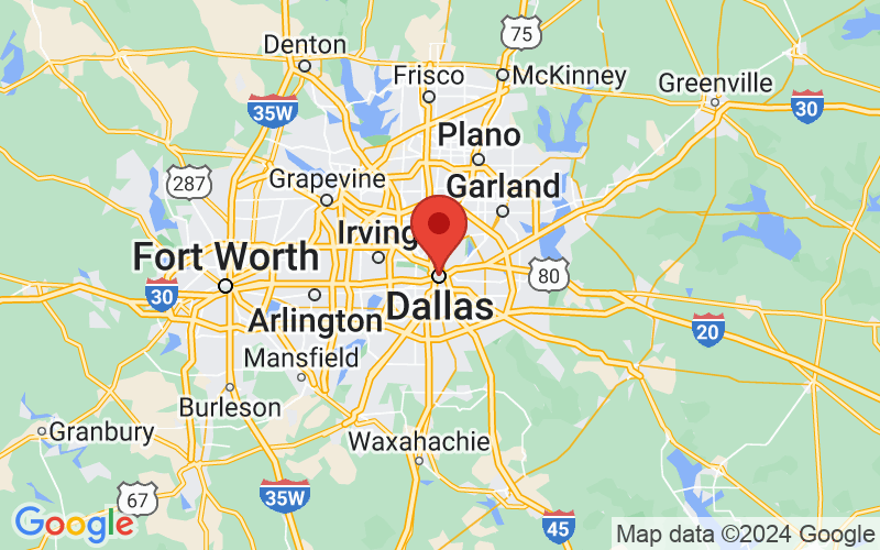 Map of Dallas, TX US