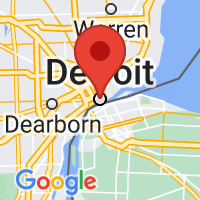 Map of Detroit MI US
