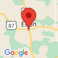 Map of Eden TX US