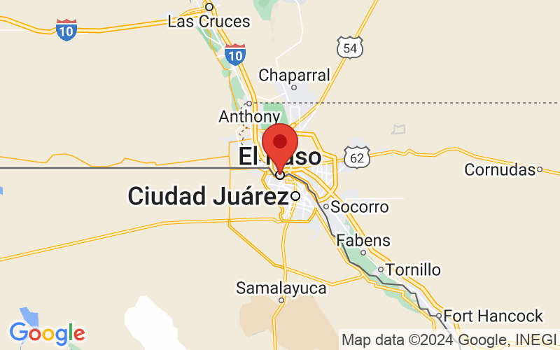 Map of El Paso, TX US
