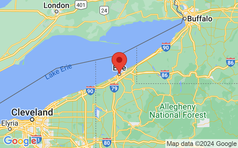 Map of Erie, Pennsylvania