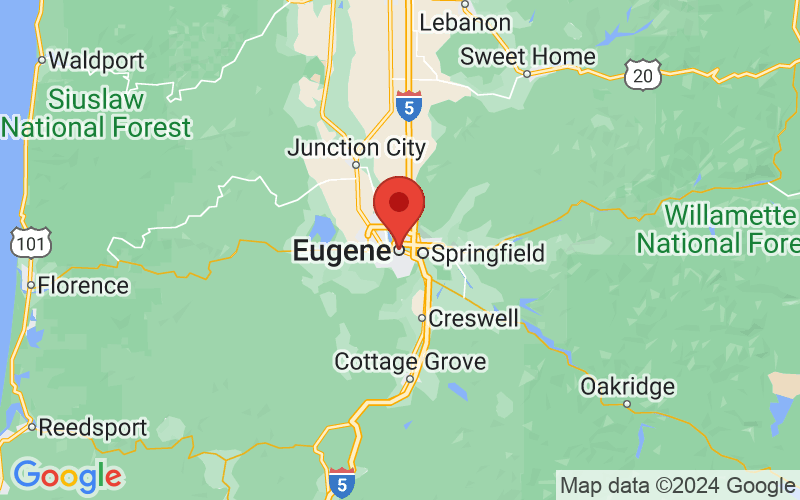 Map of Eugene, OR US