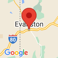 Map of Evanston, WY