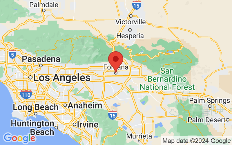 Map of Fontana, CA US