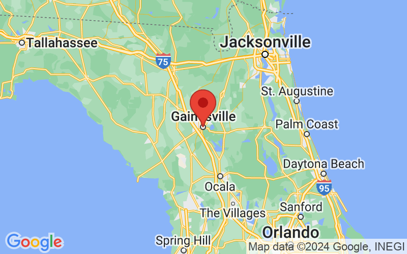Map of Gainesville, Florida