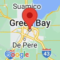 Map of Green Bay, WI US