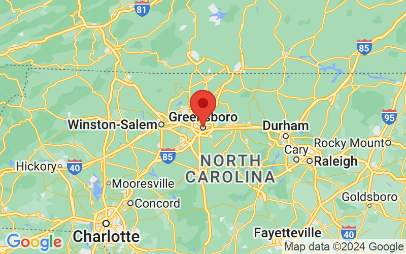 Map of Greensboro, North Carolina