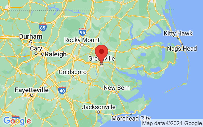 Map of Greenville, North Carolina