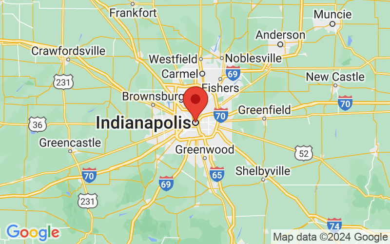 Map of Indianapolis, IN US