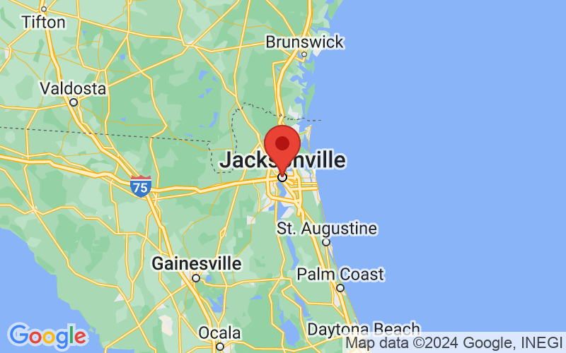 Map of Jacksonville, Florida