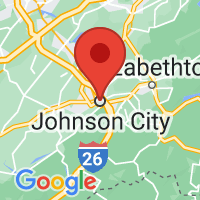 Map of Johnson City, TN US