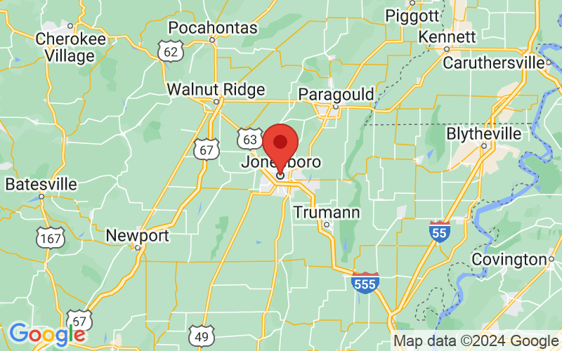 Map of Jonesboro, AR US