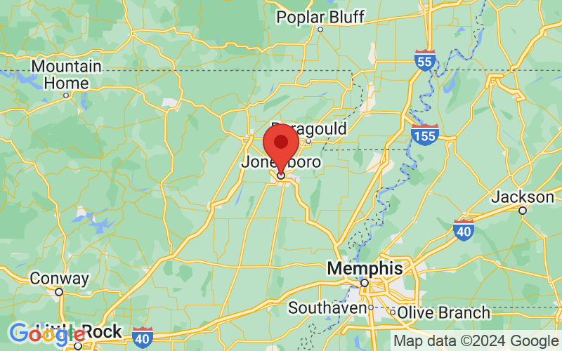 Map of Jonesboro, Arkansas