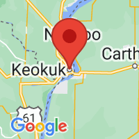 Map of Keokuk, IA US