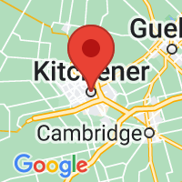 Map of Kitchener, ON CA