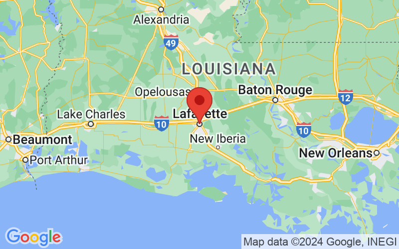 Map of Lafayette, Louisiana