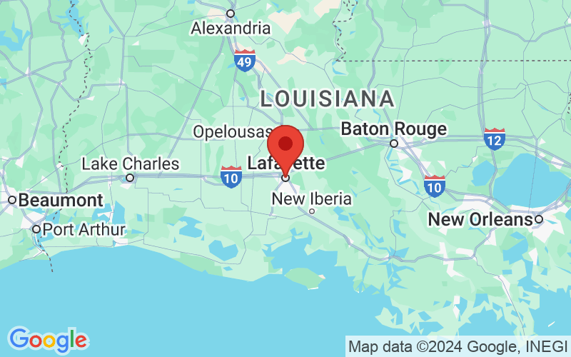 Map of Lafayette, Louisiana