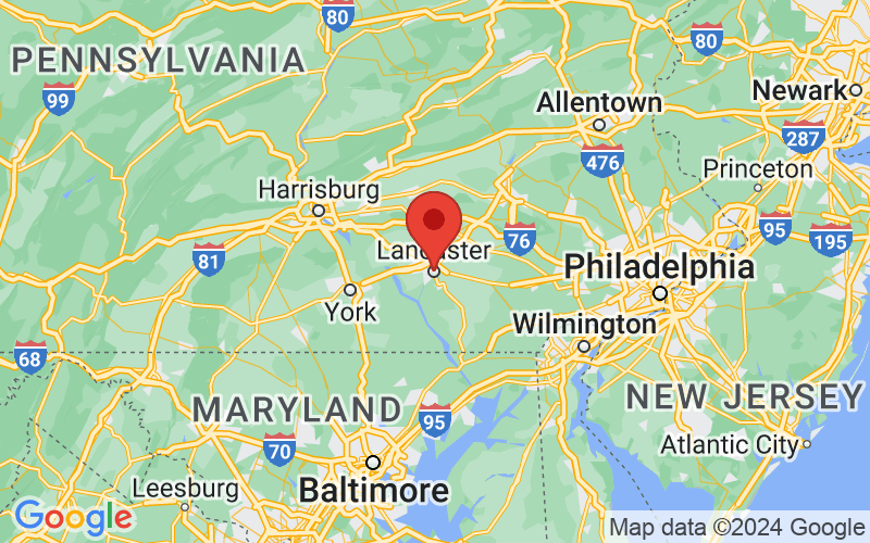 Map of Lancaster, Pennsylvania