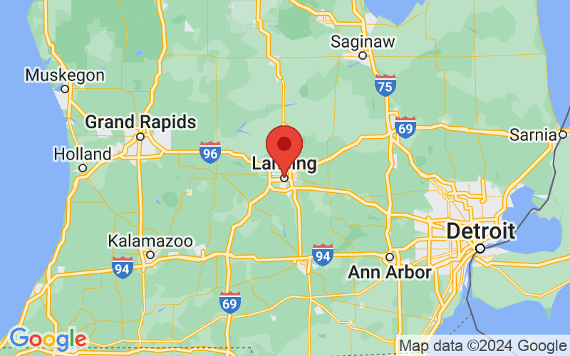Map of Lansing, Michigan