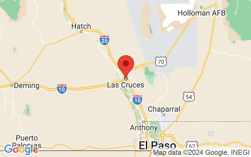 Map of Las Cruces, NM US
