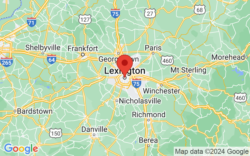 Map of Lexington, KY US