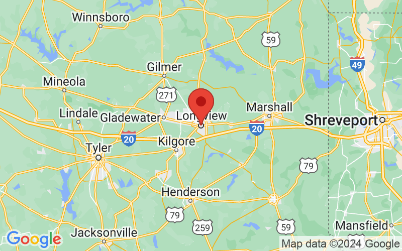 Map of Longview, TX US