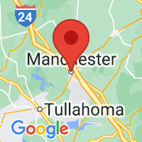 Map of Manchester TN US
