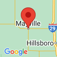 Map of Mayville, ND US