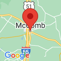 Map of McComb, MS US