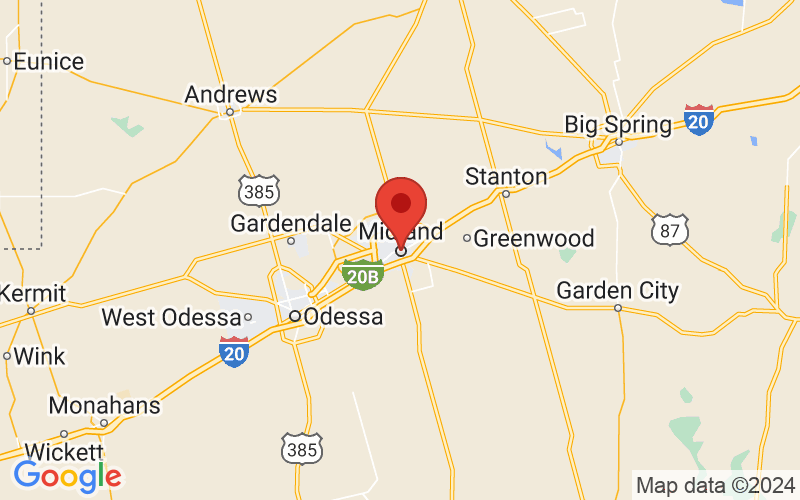 Map of Midland, TX US