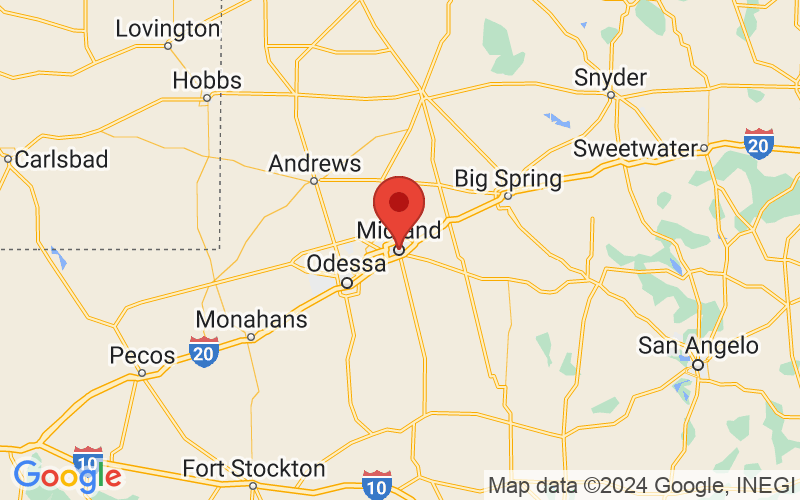 Map of Midland, Texas